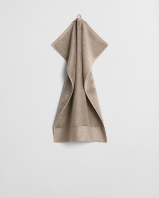 GANT - Brodert håndkle 50x70cm taupe beige