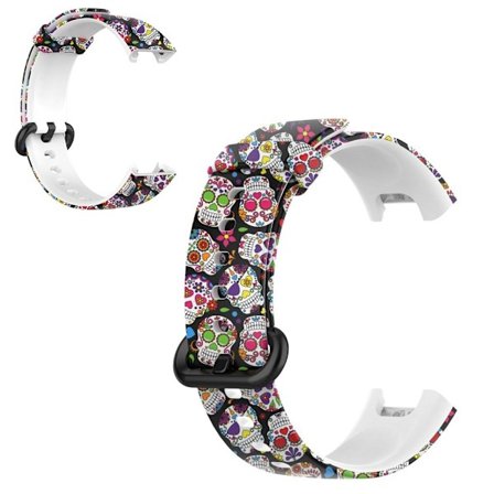 Xiaomi Mi Watch Lite / Redmi Watch colorful pattern silicone watch band - Colorful Skull