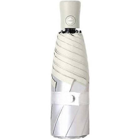 Mini Solparaply Silverbeläggning Lager Tyg Blockerar UV-skydd Kompakt Hopfällbart Paraply Lättvikt Litet Portabelt