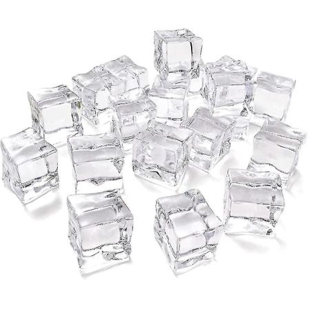Akryl isbiter, klare falske isbiter for bardekorasjon, vasefyllere, fotorekvisita, kunst og håndverk (2*2cm)