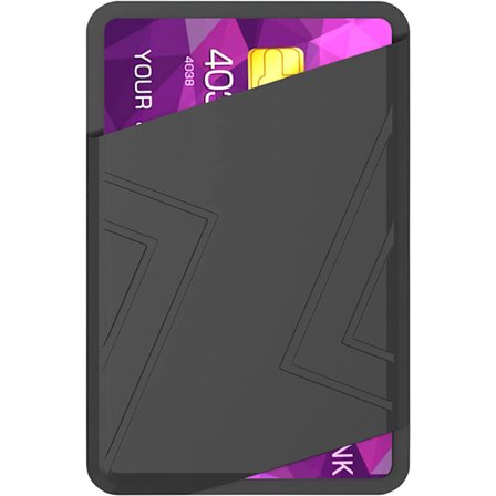 Korthållare för baksidan av telefonen för Magnetic Wallet-svart