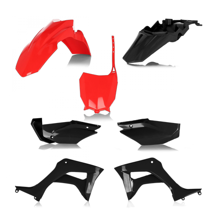 Kit Plastiche Completo Acerbis Rosso-Nero - Honda CRF 110F 2019-2022