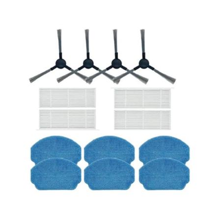4 stk Filter Sidebørste Moppeklud til Br150 Br151/ Br150 Br151 / Br150 Br151 Robotstøvsuger