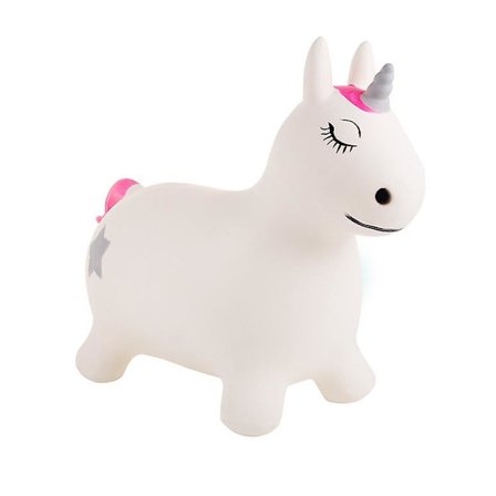 Hoppande Enhörning, Utomhus- och Inomhusleksak att Rida På