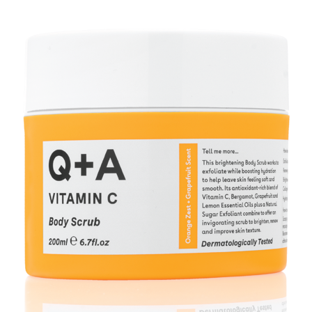 Q+A Vitamin C Body Scrub, 200 ml