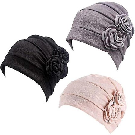 Dhrs Kemo Turban Hodeplagg Blomst Lue Skjerf Caps Hode Wrap Hårtap Hatt For Kreftpasient