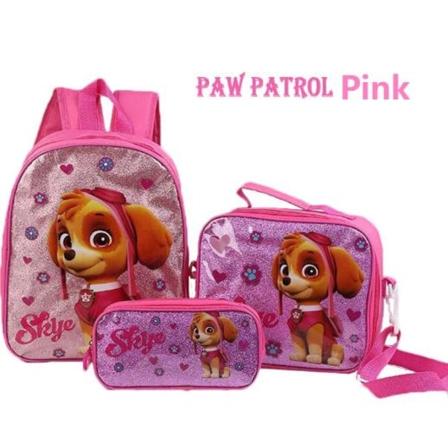 Paw Patrol Reppu Koulukassin 3-Pakkaus Syntym p iv lahja Rosa
