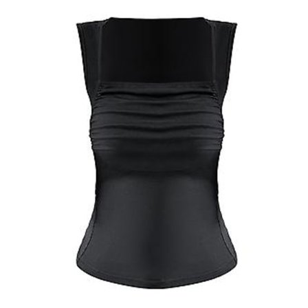 Sexig Slim Knit Ribbad Stretch Tank Top Snygg Bekväm Komfortabel Topp för Shopping Dejting (M Svart)