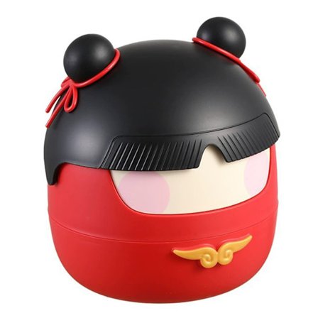 Mini papirkurv med låg Liten skrivebords skraldespand Bordplade skraldespande Lille papirkurv til badeværelse soveværelse kontor Rød