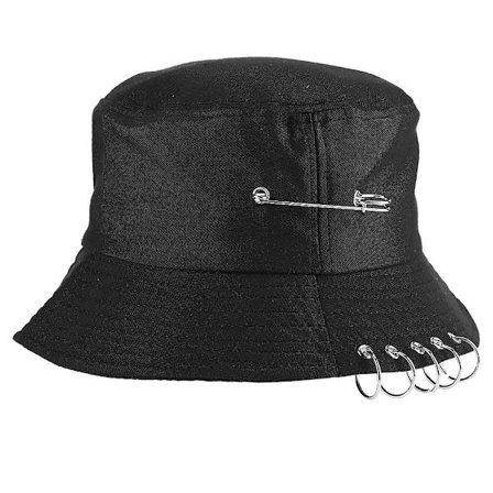 Damhatt keps unisex solhatt fashionabla snygga strandhattar svart