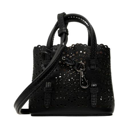 Alaïa Mina Mini pouch with strap svart, Dam Handväskor, Dam, Storlek: ONE SIZE
