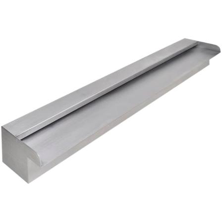 Vidaxl Rektangulärt Vattenfall Poolfontän I Rostfritt Stål 90 Cm Silver