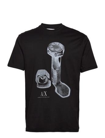 T-Shirt T-shirts Short-sleeved Svart Armani Exchange