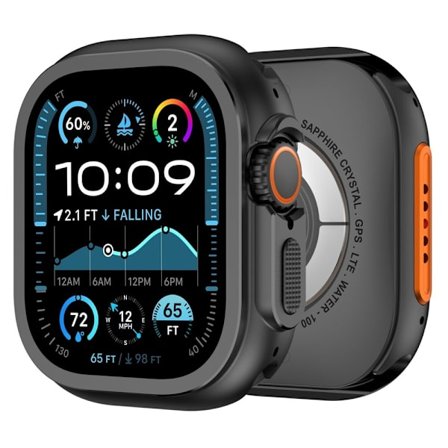 Apple Watch Ultra 2 49 mm / Ultra 49 mm beskyttelsesveske i aluminiumslegering - Svart