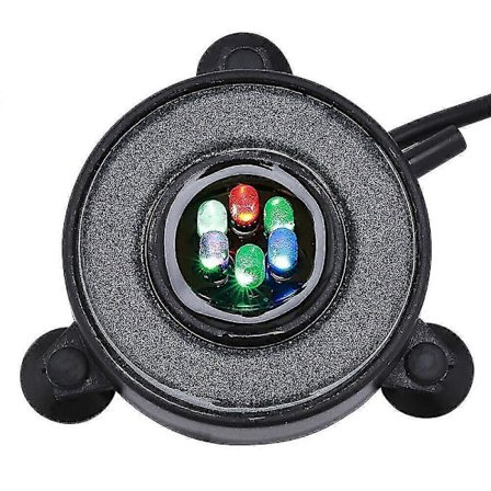 Akvarium Luftsten Fisk Tank LED Luftsten Bubbellampa Med 6 Färgskiftande LED-lampor För Akvarium