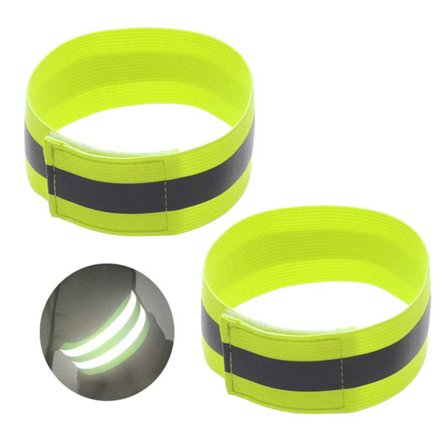 2-Pack Reflex Bracelet Reflexes Velcro Neon Yellow