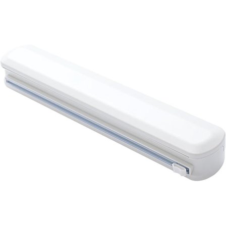 ING Aluminiumfolie og plastfoliedispenser med skyvekutter med sugekopp 37 x 5 x 5 cm Oppbevaringsboks for skuffer og hyller en hendig oppbevaring