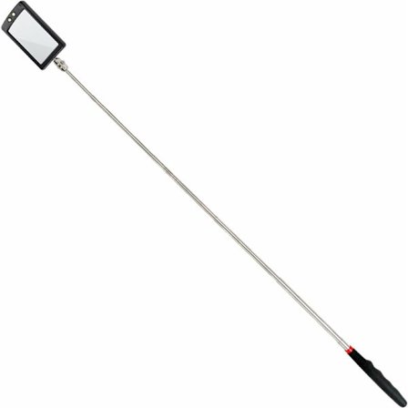 Ultra tynd LED teleskop spejl - Batteri inkluderet - Meget klar - Udtrækkelig op til 88 cm - Dobbelt kugleled - Skridsikkert håndtag