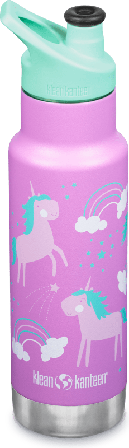Klean Kanteen Kids' Insulated Classic Narrow 355 ml (Sport Cap) Children flasks Pink 355 ml