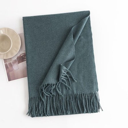Ny scarf för höst och vinter, koreansk stil, mångsidig damscarf i imitation cashmere, enfärgad varm scarf, sjal
