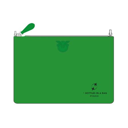 Pinko, Clutch Groen, Dames, Maat:ONE Size,nylon