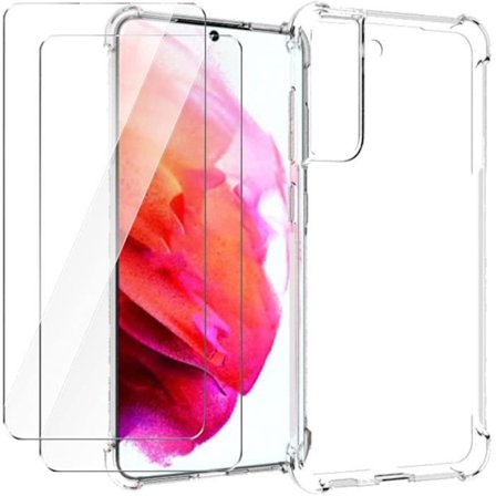 Coque för Samsung Galaxy S21 FE - Transparent silikon - Stötsäker bumper - Rep-resistant - Mjuk TPU