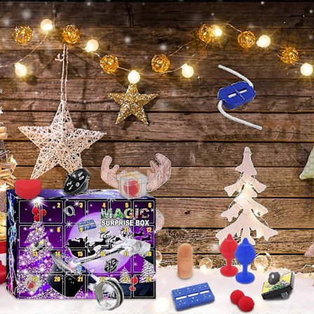 Adventskalender 2025 Magic Blind Box Julstämning Gåva Magic Prop Blind Box Magic Toy Fun Blind Box