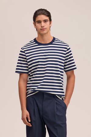 Pedro T-shirt Herr Blå Bomull