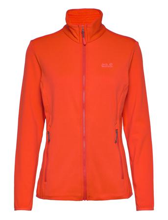 Peak Grid Fleece W Sweatshirts & Hoodies Fleeces & Midlayers Orange Jack Wolfskin