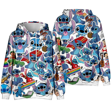 Barn Pojkar Flickor Lilo & Stitch Luvtröja Långärmad Huvtröja Toppar Presenter style 1 150