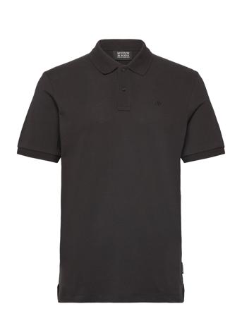 Scotch & Soda Core Logo Pique Polo Svart