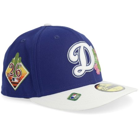 New Era - Los Angeles Dodgers Glendale MLB St 59FIFTY Royal/White Curved Fitted Fitted Blue Cap - MLB @ Hatstore