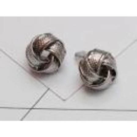 Silver Stud Örhängen - Mönstrad Knut