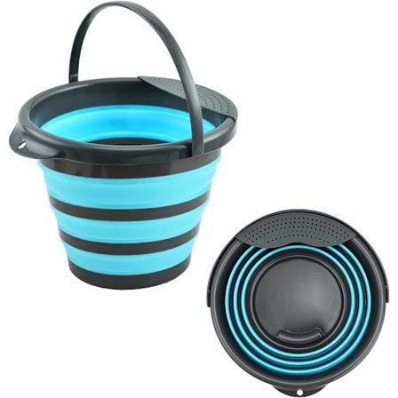 10L sammenleggbar bøtte, sammenleggbar plastbøtte, sammenleggbar rund beholder, sammenleggbar rund bøtte, bærbar fiskevannsbøtte for reiser, biler,