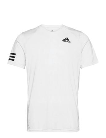 Club 3-Stripe Tee T-shirts Short-sleeved Vit Adidas Performance
