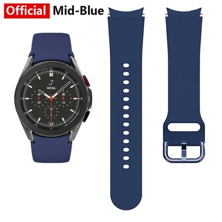 Silikone Rem til Samsung Galaxy Watch 5/4 44mm 40mm Galaxy4 Classic 46mm 42mm Sport Watchband Armbånd Galaxy Watch 5 Pro 45mm official Mid-blue watch 
