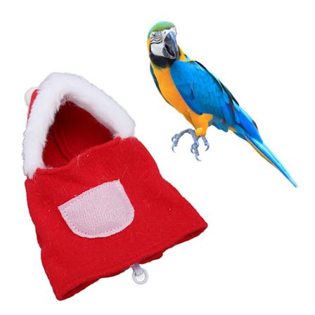 Fågel Cosplay Kläder med Ring Justerbar Bekväm Hoodie Fågel Juldräkt med Kardborreband för Papegojor M