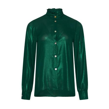 Noella Gmar Flounce Shirt Grøn, Dame Skjorter