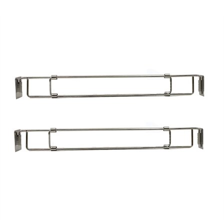 RV Secure Justerbare Stenger, Rustfritt Stål, Mat- og Drikkestabilisatorer for RV Kjøleskap (2-pakning