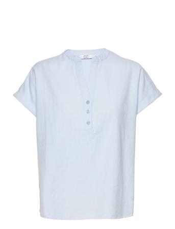 Cc Heart Linen Top Blue Coster Copenhagen
