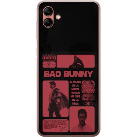 Kompatibel Mobilcover til Samsung Galaxy A04 Bad Bunny NFL-inspireret skjoldlogo med amerikansk fodbold og stjerner