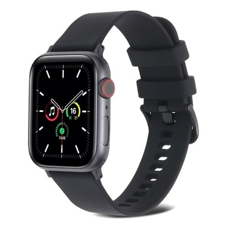 Apple Watch 38/40/41/42mm Silicone Watch Strap - Black