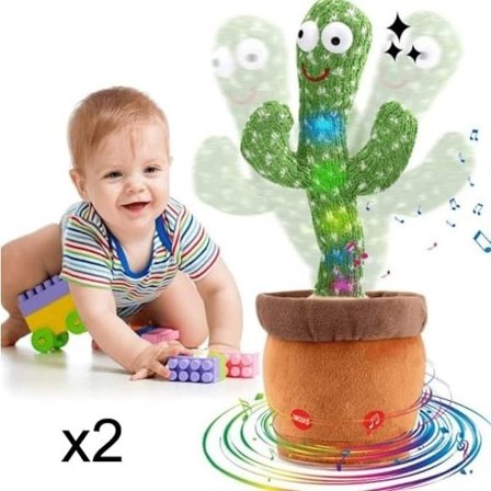 2-pack Dansande kaktus, pratande kaktusleksak upprepar vad du säger