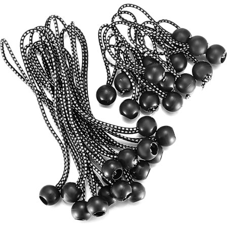 30 bungee-narua palloilla, vedenpitävät kangasbungee-pallot, monitoimiset joustavat sidontaliinat ulkoilun vaellukseen ja retkeilytarvikkeisiin