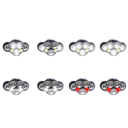 Pannlampa 7 Lampor T6 COB XPE Stark