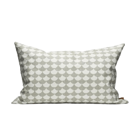 Littlephant Kuddfodral Waves 60x40cm Svart/grå Kuddar Grå 40x60 cm
