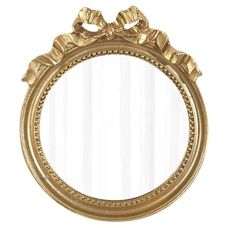 【PP】Europæisk Lille Rundt Spejl Harpiks Vintage Kosmetisk Spejl Til Kollegieværelse Makeupspejl