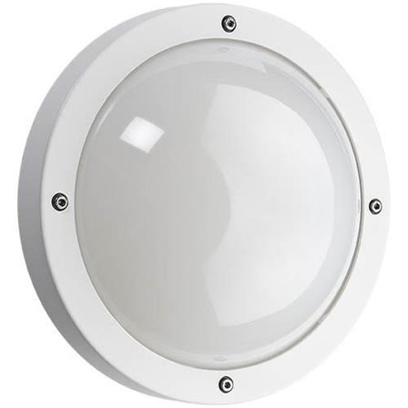 SG Armaturen Primo Veggarmatur hvit, 11,5 W, med skumringsrelé, Belysning