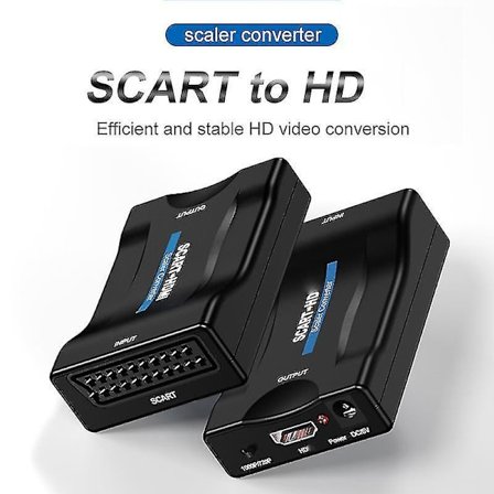1080p Scart till HDMI-kompatibel Videokonverterare USB-kabel HDTV