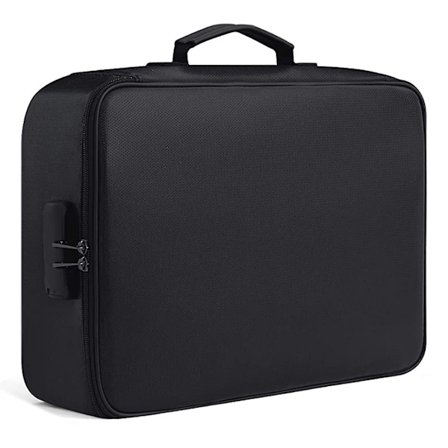 Brandsikker dokumenttaske med lås til hjemmekontor, rejser - Brandsikker og vandtæt sikkerhedsboks, bærbar